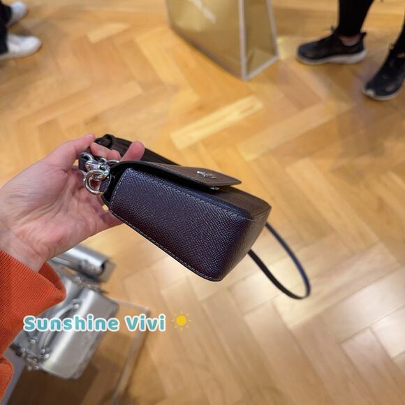 NWT Coach Mini Josie Top Handle Bag In Signature Canvas CCK68 Blue/Navy - Picture 4 of 7